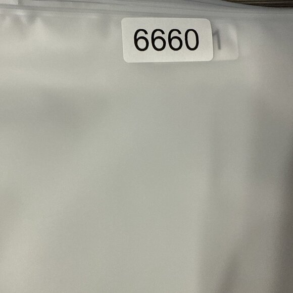 Talbots Women's Top Plus 1X Navy Blue White Check 3/4 Sleeves Semi Sheer Popover - Picture 9 of 9